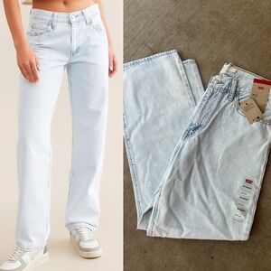 NWT Levi’s 94 baggy mid rise light wash jeans granite state 29 30